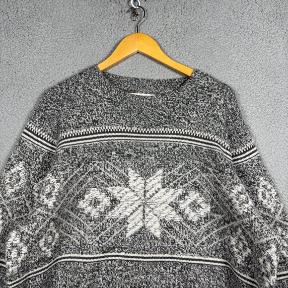Lucky Brand Sweater Mens Size XL Intarsia Nordic Crew Neck Alpaca Blend Ribbed - Picture 6 of 15